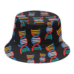 DNA Strands Pattern Print Bucket Hat