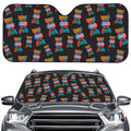 DNA Strands Pattern Print Car Windshield Sun Shade