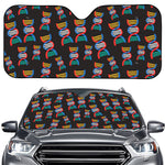 DNA Strands Pattern Print Car Windshield Sun Shade
