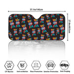 DNA Strands Pattern Print Car Windshield Sun Shade