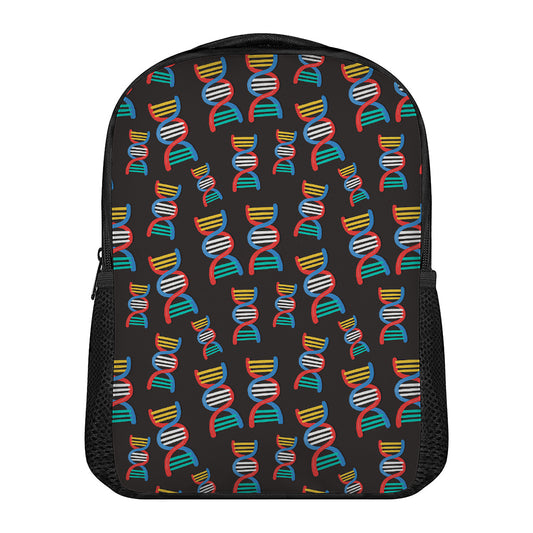 DNA Strands Pattern Print Casual Backpack