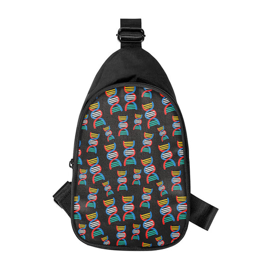 DNA Strands Pattern Print Chest Bag