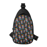 DNA Strands Pattern Print Chest Bag