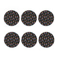 DNA Strands Pattern Print Coaster Set