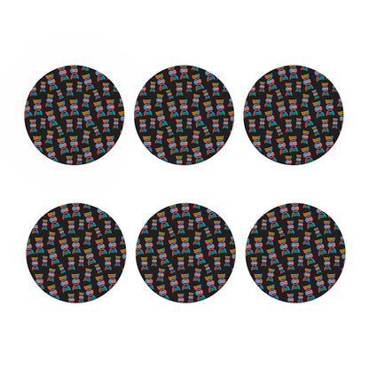 DNA Strands Pattern Print Coaster Set
