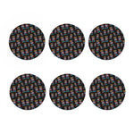 DNA Strands Pattern Print Coaster Set
