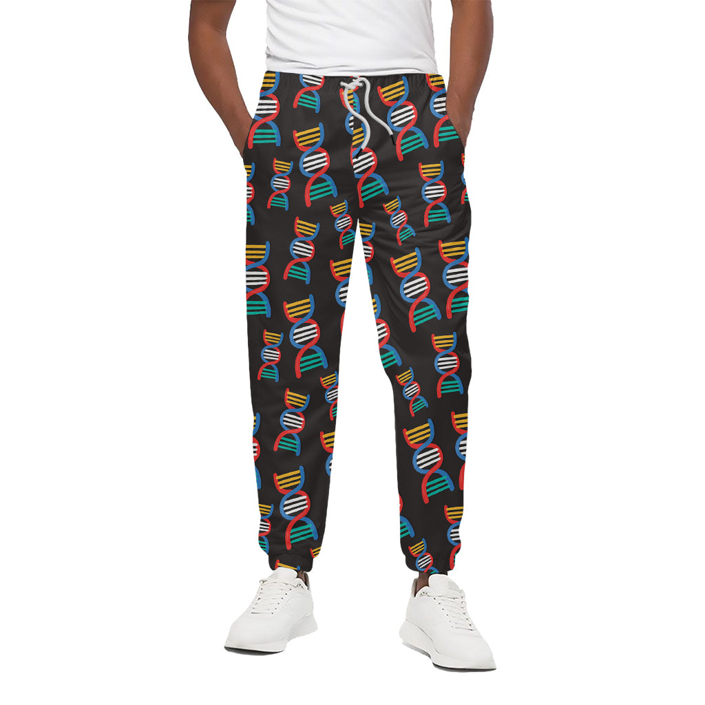 DNA Strands Pattern Print Cotton Pants
