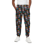 DNA Strands Pattern Print Cotton Pants