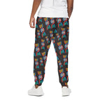 DNA Strands Pattern Print Cotton Pants