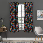 DNA Strands Pattern Print Curtain