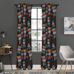 DNA Strands Pattern Print Curtain
