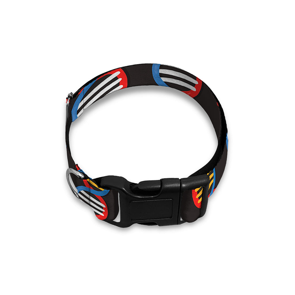 DNA Strands Pattern Print Dog Collar