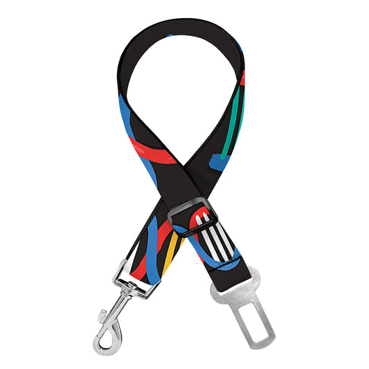 DNA Strands Pattern Print Dog Seat Belt