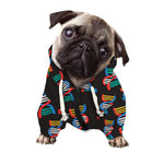 DNA Strands Pattern Print Dog Zip Up Hoodie