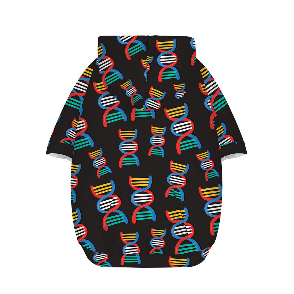 DNA Strands Pattern Print Dog Zip Up Hoodie