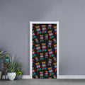DNA Strands Pattern Print Door Sticker