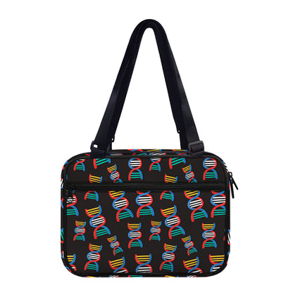 DNA Strands Pattern Print Double Strap Bible Bag