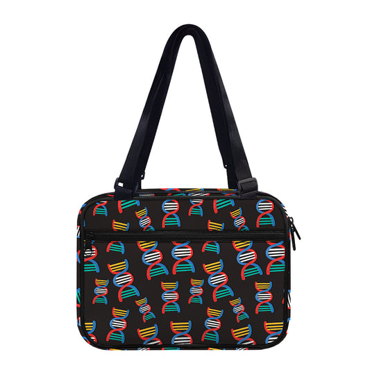 DNA Strands Pattern Print Double Strap Bible Bag