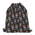 DNA Strands Pattern Print Drawstring Bag