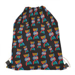 DNA Strands Pattern Print Drawstring Bag