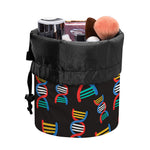 DNA Strands Pattern Print Drawstring Makeup Bag