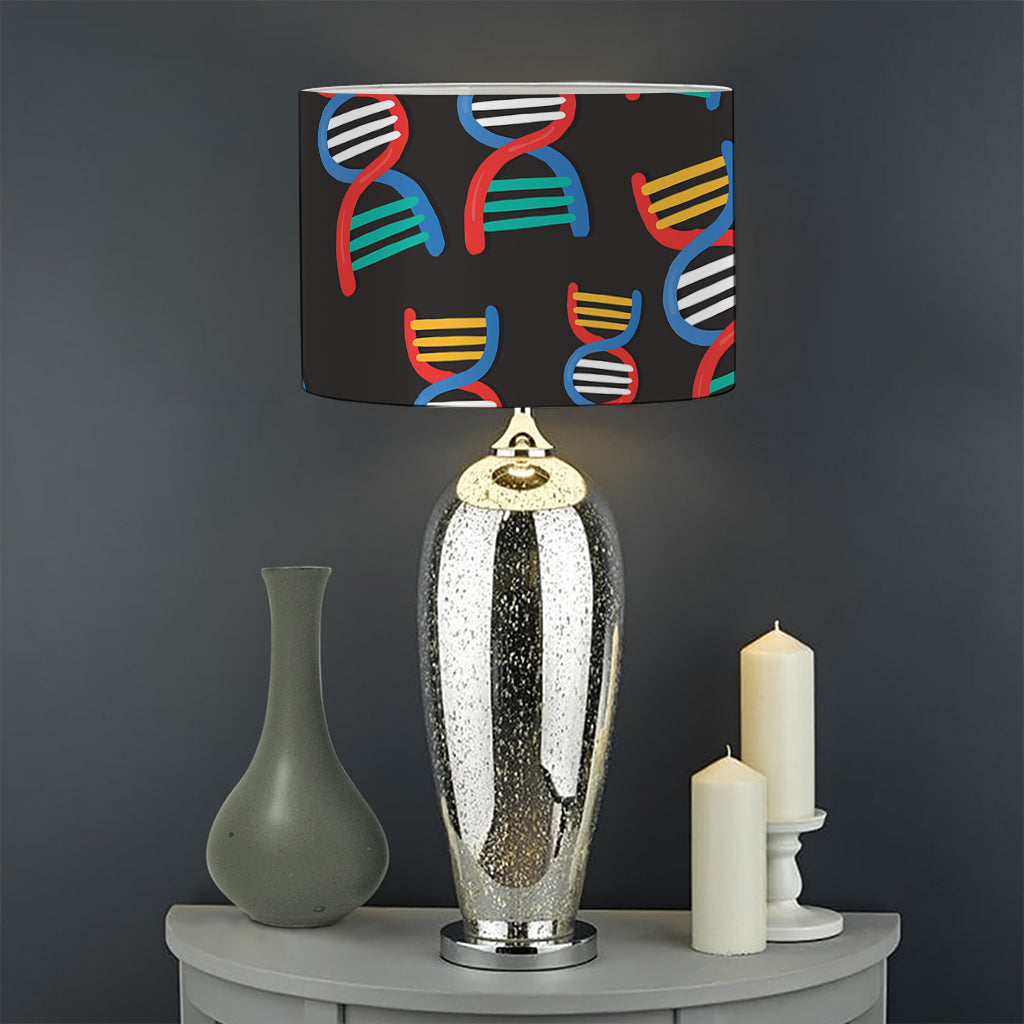 DNA Strands Pattern Print Drum Lamp Shade