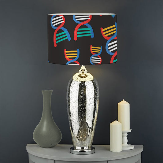 DNA Strands Pattern Print Drum Lamp Shade