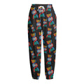 DNA Strands Pattern Print Fleece Lined Knit Pants
