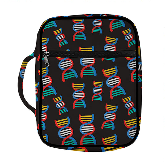 DNA Strands Pattern Print Front Pocket Bible Bag