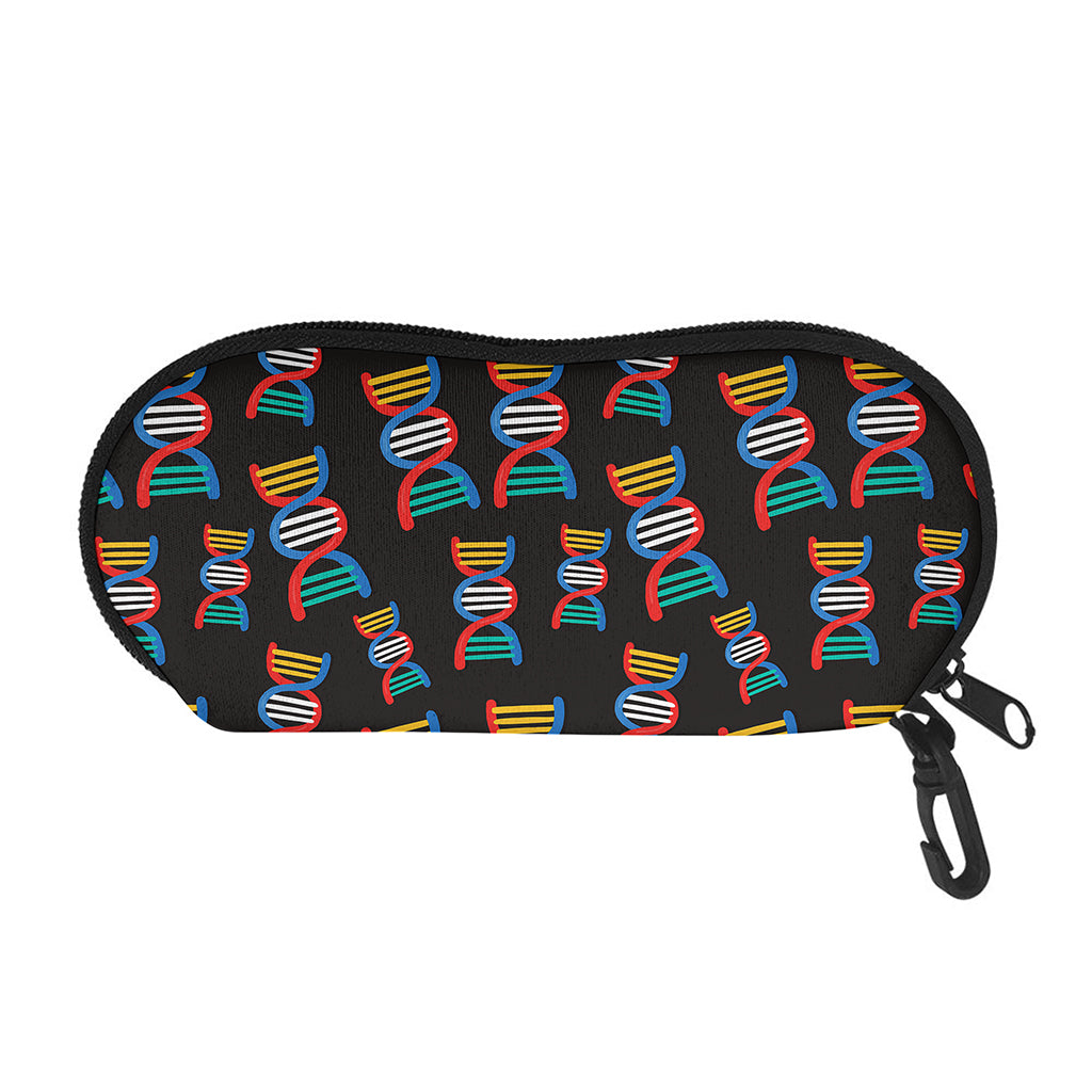 DNA Strands Pattern Print Glasses Case