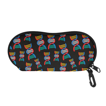 DNA Strands Pattern Print Glasses Case