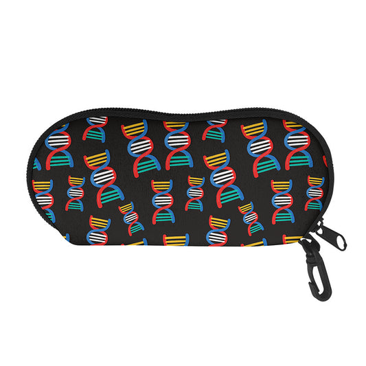 DNA Strands Pattern Print Glasses Case