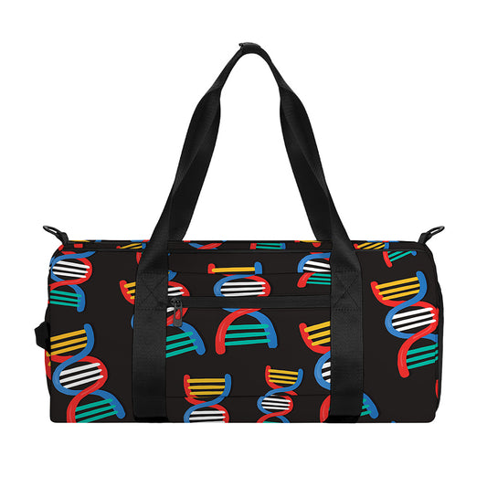 DNA Strands Pattern Print Gym Bag