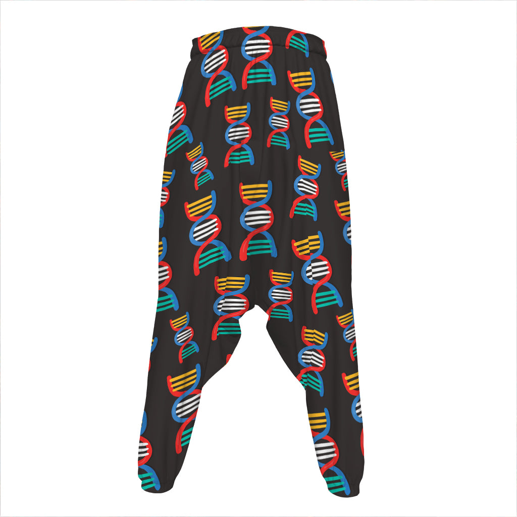 DNA Strands Pattern Print Hammer Pants