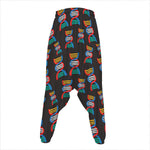 DNA Strands Pattern Print Hammer Pants