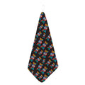 DNA Strands Pattern Print Hand Towel
