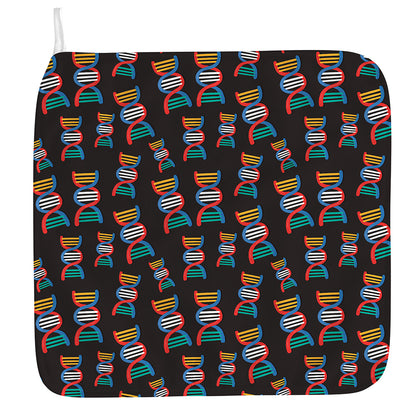 DNA Strands Pattern Print Hand Towel