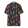 DNA Strands Pattern Print Hawaiian Shirt