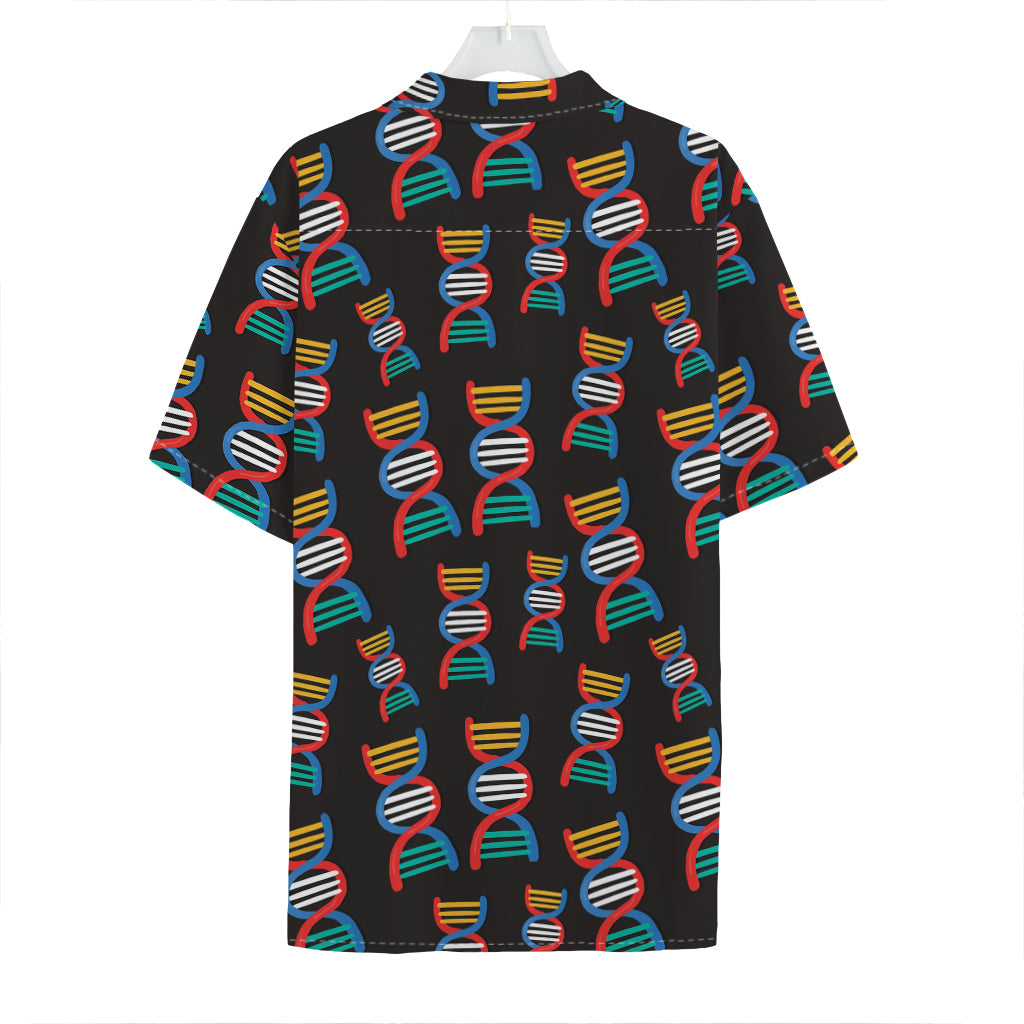 DNA Strands Pattern Print Hawaiian Shirt