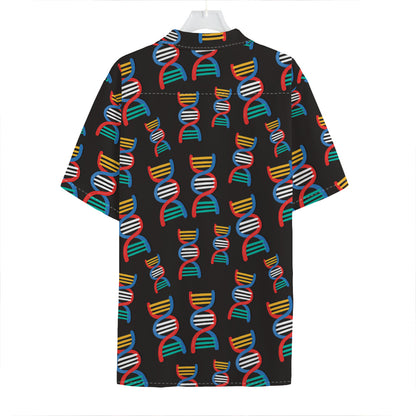 DNA Strands Pattern Print Hawaiian Shirt
