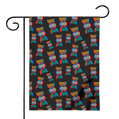 DNA Strands Pattern Print House Flag