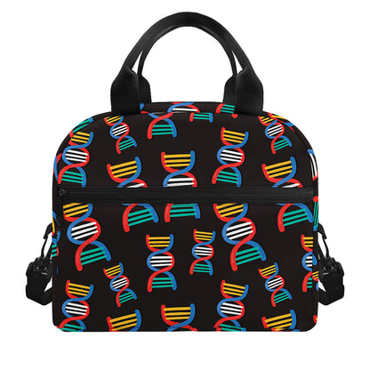 DNA Strands Pattern Print Insulated Lunch Bag