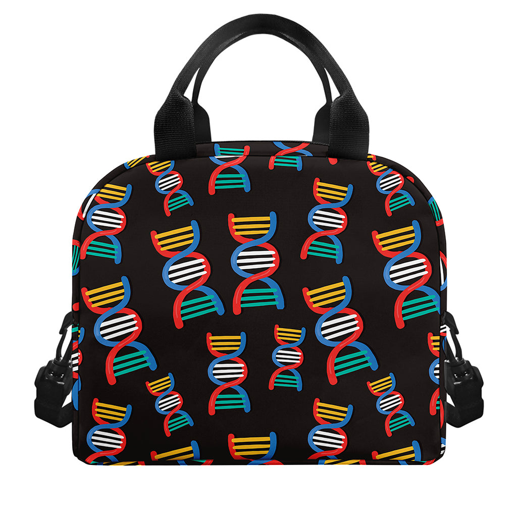 DNA Strands Pattern Print Insulated Lunch Bag