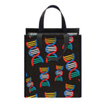 DNA Strands Pattern Print Insulated Lunch Tote