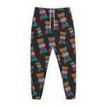 DNA Strands Pattern Print Jogger Pants