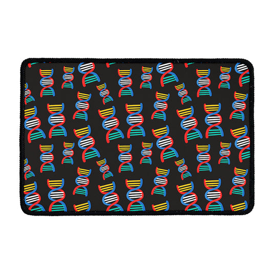 DNA Strands Pattern Print Kitchen Mat