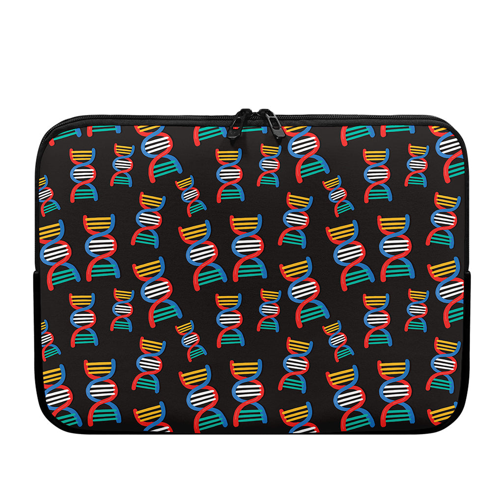 DNA Strands Pattern Print Laptop Sleeve