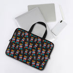 DNA Strands Pattern Print Laptop Sleeve With Handle