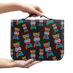 DNA Strands Pattern Print Leather Bible Cover