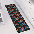 DNA Strands Pattern Print Long Kitchen Mat